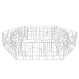 vidaXL Хексагонален габион повдигната леха, 200x173x40 cм