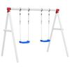 vidaXL Детски люлки с въжета, 2 бр, сини, 38x16 см, полиетилен