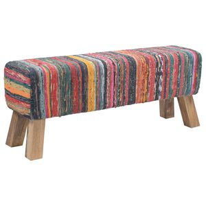 vidaXL Пейка 110 x 30 x 45 см Истинска Многоцветен