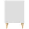 vidaXL Нощно шкафче, бяло, 40x35x50 см, инженерно дърво