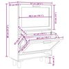 vidaXL Шкаф за обувки бял 52x25x80 см инженерно дърво и ратан