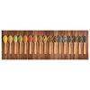 vidaXL Кухненско килимче, перимо, лъжици, 45x150 см