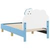 vidaXL Легло за малко с главна дъска с таблото Синьо 70 x 140 cm PU