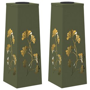 vidaXL Соларна LED светлина за пътека 2 бр. Топло бяло 18 x 18 x 50 см