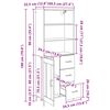 vidaXL Висок шкаф с чекмедже Дъб 69,5 x 34 x 180 см Инженерно дърво