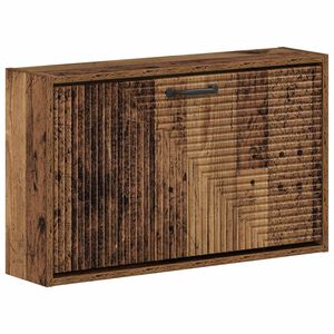 vidaXL Стенно шкафче за обувки HAARLEM 71 x 17 x 43 см Старо дърво