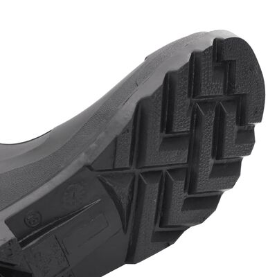 vidaXL Ботуши за дъжд с подвижни чорапи, черни, размер 40, PVC
