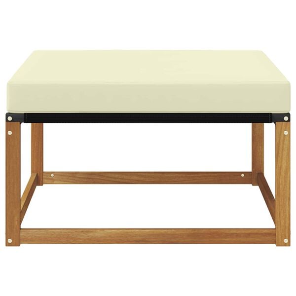 vidaXL Външна табуретка Солидно акациево дърво Естествен