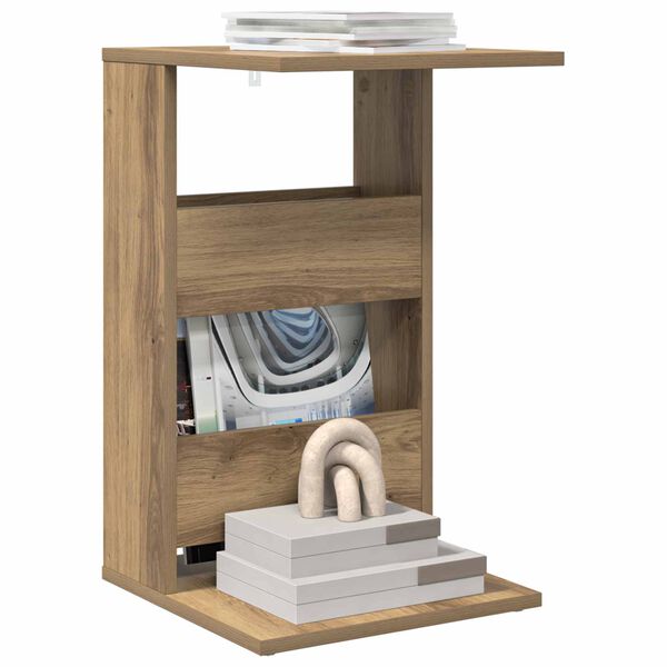 vidaXL Странична маса Дъб 40 x 35 x 60,5 см Инженерно дърво