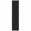 vidaXL Висок шкаф, черен, 30x42,5x185 см, инженерно дърво
