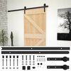 vidaXL Преплъзваща се врата 90 x 210 cm Масивна борова дървесина