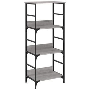 vidaXL Етажерка за книги сив сонома 50x33x117,5 см инженерно дърво