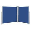 vidaXL Прибираща се странична тента, синя, 140x600 см