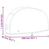 vidaXL Покривало за велосипед черно 200x85x110 см 190T Оксфорд