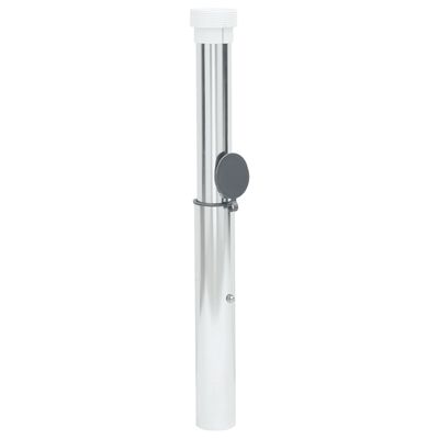 vidaXL Котва за чадър за вграждане за 40-50 мм прът сребриста алуминий