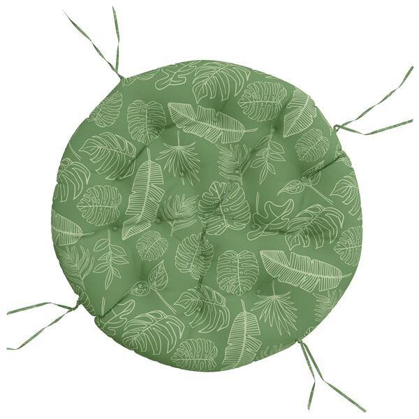 vidaXL Кръгла възглавница на листа &Oslash; 100 x11 см Оксфорд плат