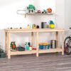 vidaXL Работна маса 180x50x80 см борово дърво масив