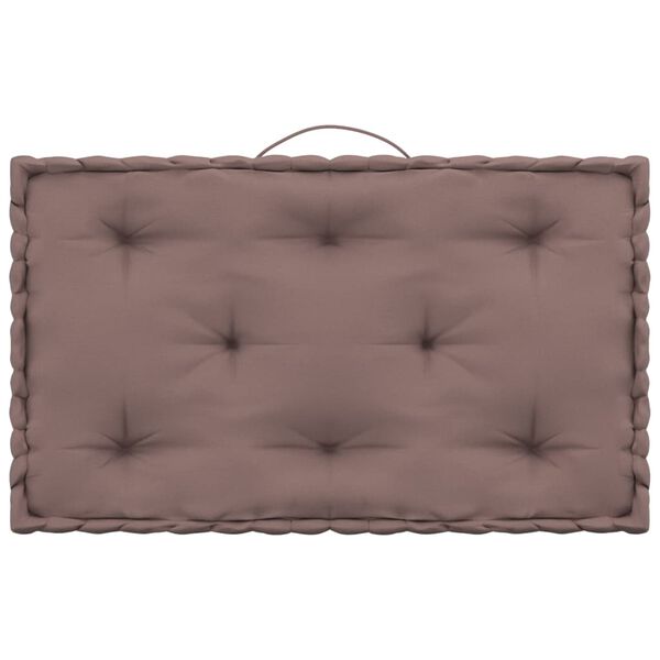 vidaXL Палетни възглавници за под, 6 бр, таупе, памук