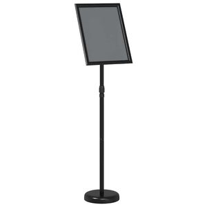 vidaXL Стендове за търговски прояви Черно 25 x 25 x 125 см Алуминий