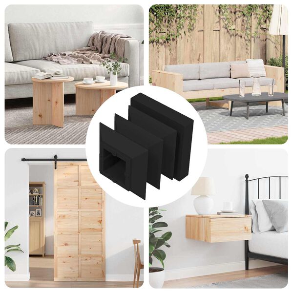 vidaXL Крайни капачки 10909 pcs Черно 15 x 15 x 15 мм ПП