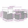 vidaXL Градински Софа Комплект с възглавница 7 pcs Кафяво Полиратан
