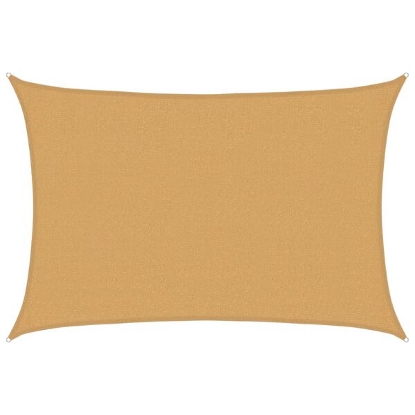 vidaXL Платно-сенник, 160 г/м&sup2;, правоъгълно, пясъчно, 2,5x4 м, HDPE