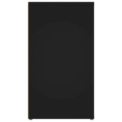 vidaXL Сайдборд, черен, 80x30x54 см, инженерно дърво