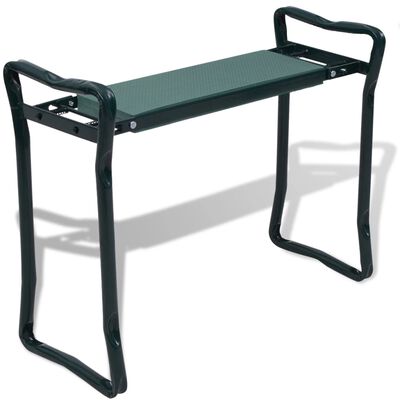 vidaXL Градинарски стол за садене, 60x25x48 см, зелен