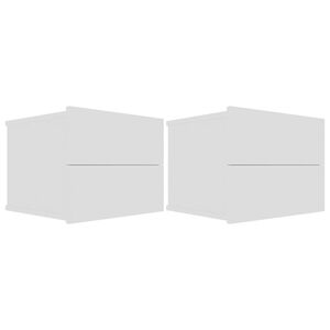 vidaXL Нощни шкафчета, 2 бр, бели, 40x30x30 см, инженерно дърво