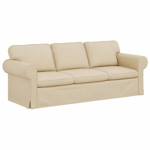 vidaXL Диван Крем 215 x 82 x 80 см текстил