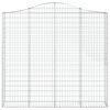 vidaXL Габионни кошници арка 8 бр 200x30x180/200 см поцинковано желязо