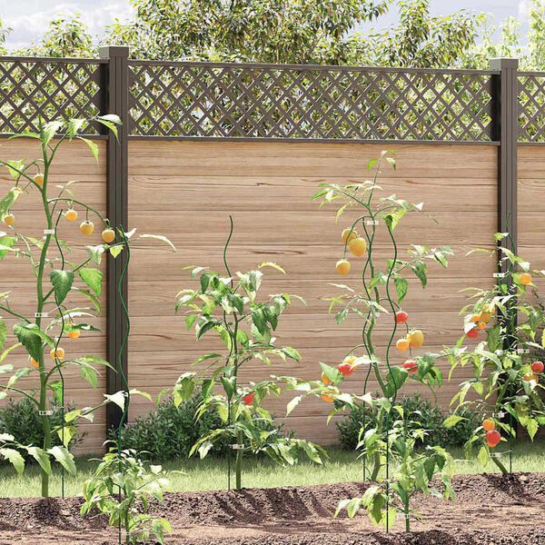 vidaXL Подкрепа за растение 5 pcs Зелен 110 x 0.6 x 0.6 см Стомана