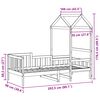 vidaXL Дневно легло с покрив, 90x200 см, борово дърво масив