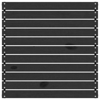 vidaXL Градински лаундж комплект, 6 части, черен, бор масив