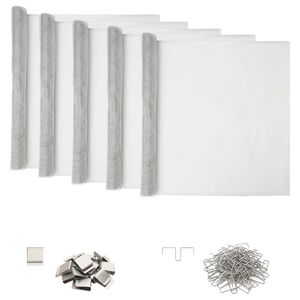 vidaXL Капак за светлинен шахт с клипове 5 бр. 70 x 130 см Алуминий