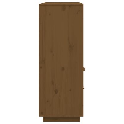 vidaXL Висок шкаф, меденокафяв, 100x40x108,5 см, борово дърво масив
