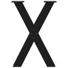 vidaXL Крака за трапезна маса, X-образни, 2 бр., черни, 50 x (72-73) см, стомана