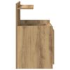vidaXL Нощно шкафче с 2 чекмеджета, дъб, занаятчийски, 40x36,5x62 см