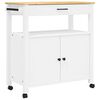 vidaXL Кухненска количка "MONZA" 84x40x88,5 см борово дърво масив