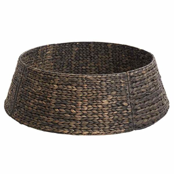 vidaXL Коло за коледно дърво Черно 90 x 90 x 28 cm Воден хиацинт