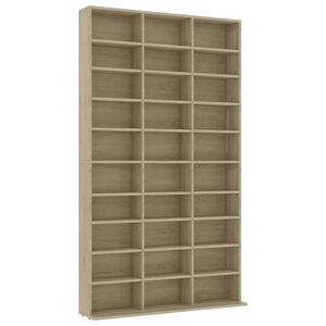 vidaXL Етажерка за CD, сонома дъб, 102x23x177,5 см, инженерно дърво