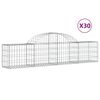 vidaXL Габионни кошници арка 30 бр 200x30x40/60 см поцинковано желязо