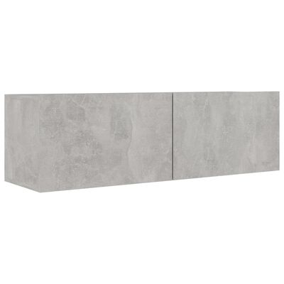 vidaXL ТВ шкафове, 3 бр, бетонно сиви, ПДЧ