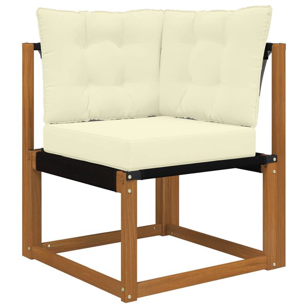 vidaXL Възглавница за диван на открито 3 pcs Крем Полиестер