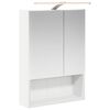vidaXL Шкаф с огледало за баня Бяло 50 x 14,5 x 70 см