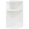 vidaXL Крайна масичка Лъскаво бяло 29,6 x 29,6 x 60 см