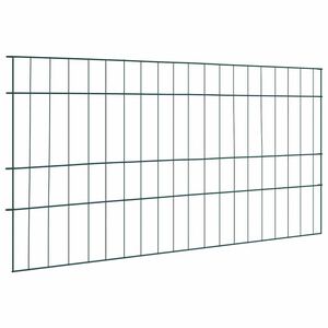 vidaXL Комплект ограда за езеро 5 бр. 100 x 50 cm Стомана Зелен