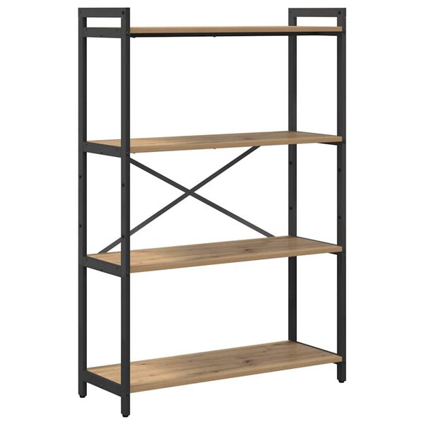 vidaXL Рафт за книги Дъб 80 x 30 x 120 см Инженерно дърво