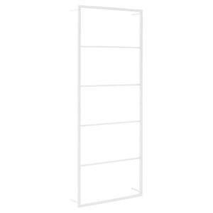 vidaXL Закачалка за кърпи, бяла, 45x10x115 см, стомана
