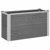 vidaXL Градинска повдигната леха Сиво 75 x 30 x 42 см WPC и алуминий